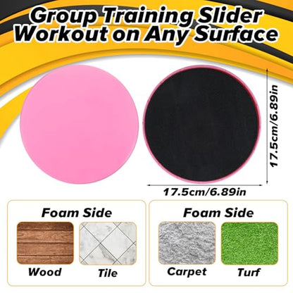 Lemecima 20 pcs Core Sliders Bulk Exercise Glider Discs Gifts for Group Training Classes Fitness Slider Workout Dual Sided AB Pads for HIIT Gym Carpet Hardwood Floor