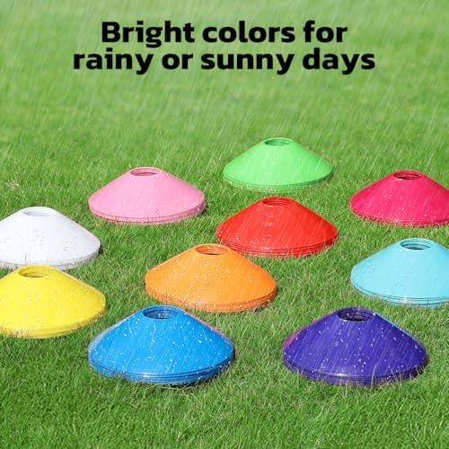 GHB Soccer Cones 25/50/100 Pack Disc Soccer Sport Cones - color: 100Pcs Multicolor