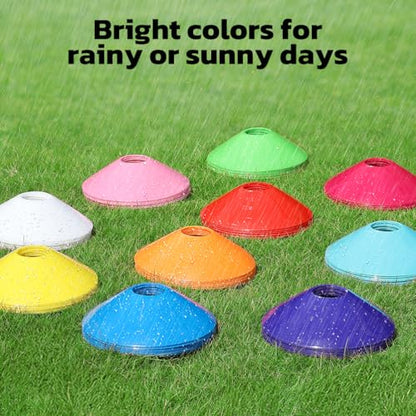 GHB Soccer Cones 25/50/100 Pack Disc Soccer Sport Cones - color: 100Pcs Multicolor