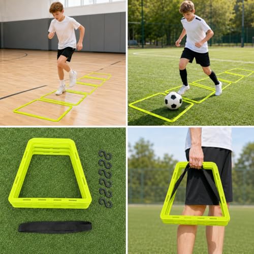 Agility Rings, Speed Training Equipment, Footwork Training System, for Soccer Training