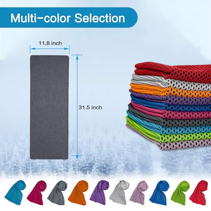 20 Packs Cooling Towels, Microfiber Ice Towel Bulk, Cooling Towels for Neck and Face, Soft Breathable Sweat Towel for Sports, Yoga, Golf, Gym, Travel, Camping, Workout & More Activities
