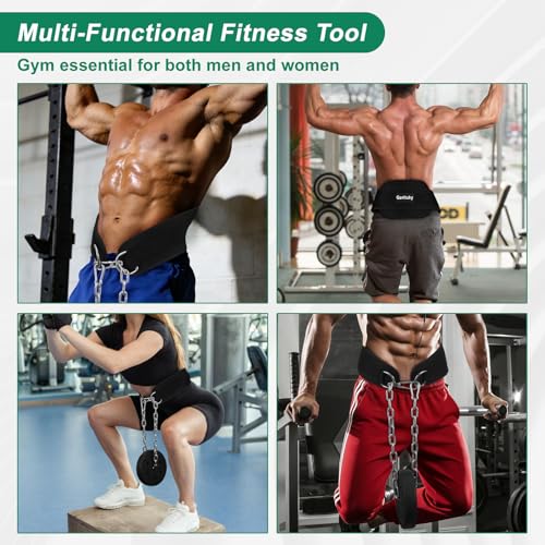 Dip Belt, Professional Weight Lifting Belts with 38 IN Steel Chain, Reliable & Durable Weight Belt for Men, Heavy Duty Weightlifting Belts for Pullups, Squats, Dips, Weight Lifting