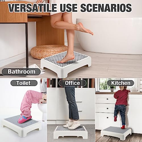 HBTower Mobility Step Stool for Adults & Seniors,Non-Slip Platform - color: White