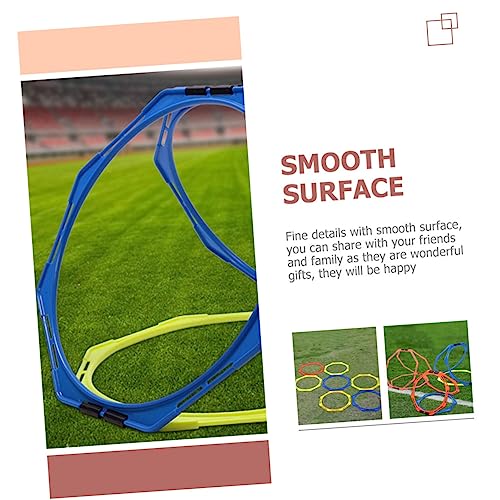 Agility Rings 4 Pack Pp Material Hexagon Training Rings for Soccer Hurdles Basketball