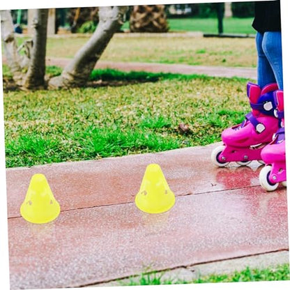 Toddmomy Skating Sign Bucket Practice Cones Small Traffic Cones Training Cones Play Cones Plastic Cones Sports - color: Yellow