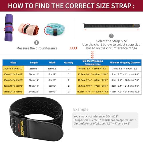 Trilancer Elastic Cinch Straps with Anti-Slip Strips, 5 Size Combo(10-Pack) Heavy Duty Hook and Loop Storage Straps for Extension Cords,Cables, Ropes, Hoses, Bike, RV, Pant Garters,Garage Organization - size: 5 size combo(9''+12"+14''+18"+24")