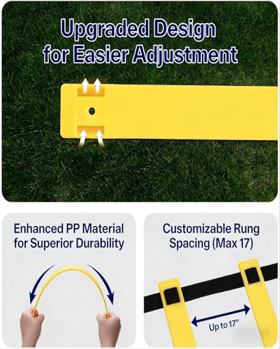 6 Packs Agility Ladder Speed Training Set - 36 Detachable Rungs (20 Inches Each) with 24 Ground Stakes, Portable Exercise Ladders for Soccer Football Footwork Training w/Carry Bag