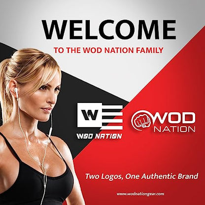 WOD Nation Rotating Push Up Bars – Wide Grip Pushup Handles with Non-Slip Pads for Floor, Reduce Wrist & Elbow Strain – Strength Training Equipment for Men & Women