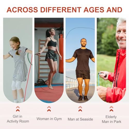 PATIKIL Jump Rope PVC, 32 Pcs Adjustable Speed Skipping Rope Tangle-Free Exercise Equipment for Workout Women Men Outdoor Training Home Fitness, 4 Color