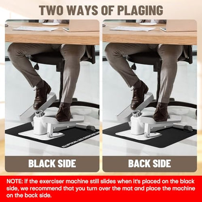 Under Desk Elliptical Mat - Non-Slip Exercise Equipment for Peloton Bike, Small Exercise Mat for Desk Workout Equipment