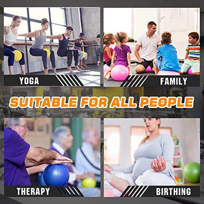 9 Inch Exercise Pilates Ball Mini Exercise Barre Ball for Yoga,Stability Exercise Training Gym Anti Burst and Slip Resistant Balls Physical Therapy Improves Balance, Core Strength
