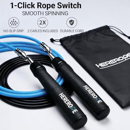 Interchangeable Weighted Jump Rope for Men and Women Fitness - Customizable Mix & Match Skipping Ropes Set, Adjustable, Durable & Versatile | Ideal for Beginners to Pros, Training & Daily Workouts - size: 1/6lb, 1/4lb