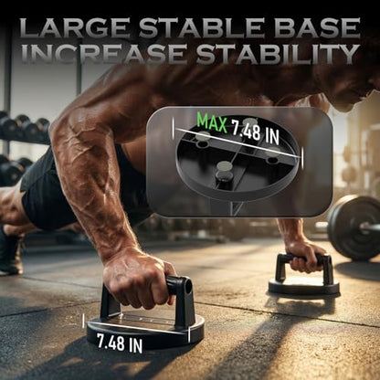 Push Up Bars Strength Training Equipment, Ergonomic Grips, 7.48" Base for Increased Stability, Home Gym Equipment, Push Up Stands Handle for Floor Workouts ﻿
