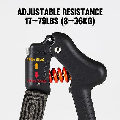 GD Grip Strength Trainer (Premium Adjustable Grip Strengthener for Forearm Training) Wrist and Forearm Strengthener