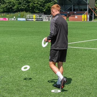 FORZA Flat Disc Ring Markers | Durable PVC Training Markers for Sports, Agility Drills & Skill Development - Pack of 10