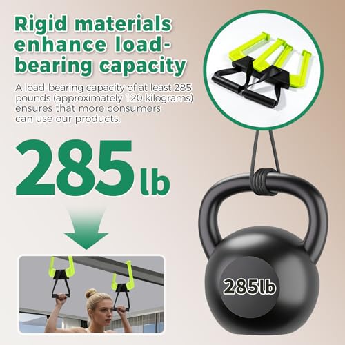 Portable Pull Up Bar for Doorway, 285LBS Heavy Duty Adjustable Chin Up Bar, No Drill Home Gym Equipment for Home Workout, Strength Training