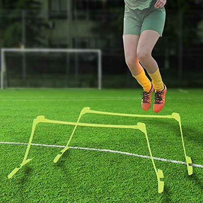 Dioche Speed Training Hurdles, Multipurpose Soccer Speed Training Hurdle Set Adjustable Hurdles Yellow (2pcs), Wholesale Business