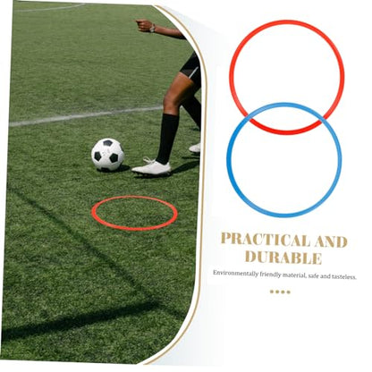 Yardwe 6pcs Soccer Agility Rings Durable Training Equipment for Speed and Footwork for Soccer Football Basketball Agility Drills