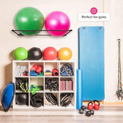 ODOXIA Exercise Ball Holder | Organize Your Space | Wall Mounted Rack | Yoga Ball Holder | Exercise Wall Mount | Fitness Therapy & Stability Rack | for Gyms, Studios, Home Gyms