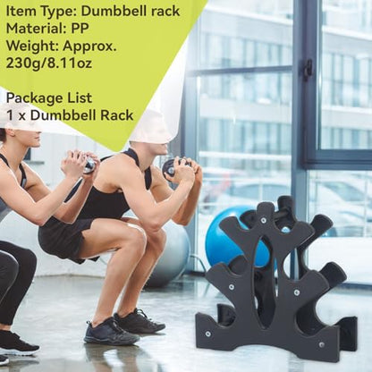 3-Tier Dumbbell Rack, Weight Stand for Home Gym | Compact Dumbbell Storage Organizer, PP Hand Weight Rack Holder for Small Dumbbell Sets Exercise Equipment