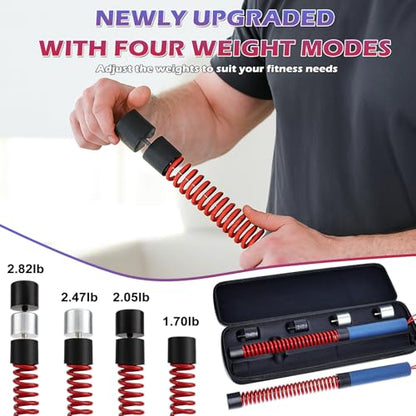 Upgraded Ropeless Battle Ropes for Home Gym, 1.7-2.8 lb Weighted Cords