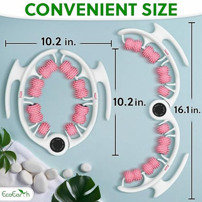 EcoEarth Cellulite Massage Roller - Handheld Fascia Massager with Detachable Handles - Anti Cellulite Tool for Legs, Thighs, Buttocks & Belly - Deep Tissue Muscle Roller for Lymphatic Drainage - color: Pink