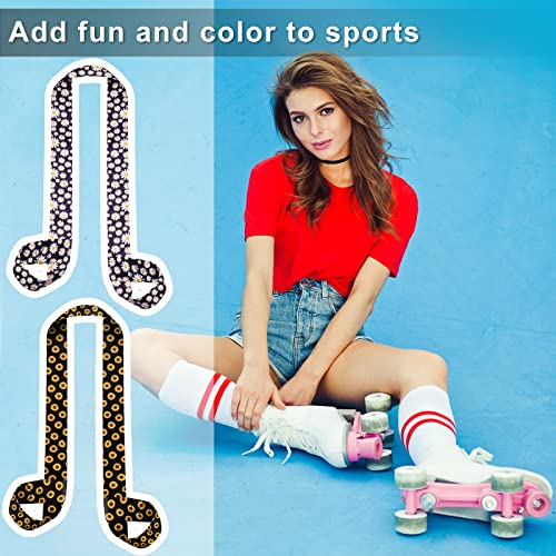 Skylety 2 Pcs Roller Skate Leash Adjustable Stretching Skate Boot Shoulder Strap Carrier for Child Women Men Skating - style: Bouquet Style