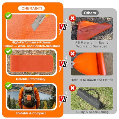 Deer Drag Sled, Heavy Duty Tear Resistant Hunting Sled with Deer Drag Harness and Rope, Portable Hunting Accessories for Game Dragging, Hauling Elk, Turkey, Duck, and Ice Fishing Gear