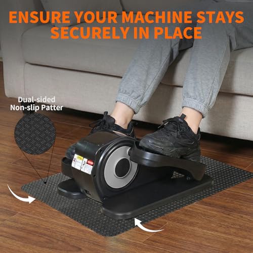 Double-Sided Rubber Non Slip Mat for Elliptical Machine, 24"x17" Anti Slip Mat for Vibration Plate & Stepper, Odorless & Durable - size: 23.6"L × 17"W x 0.12"Th