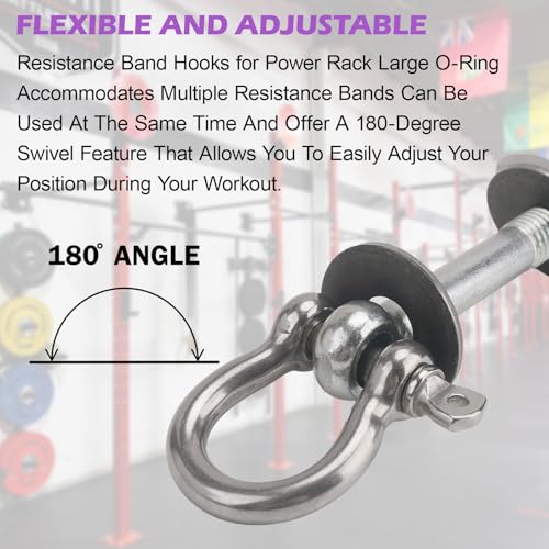 Power Rack attachments Band Pegs Resistance Band Hooks for Squat Rack O-Ring for Versatile Gym Equipment Attachments 304 Stainless Steel (2 Pack)