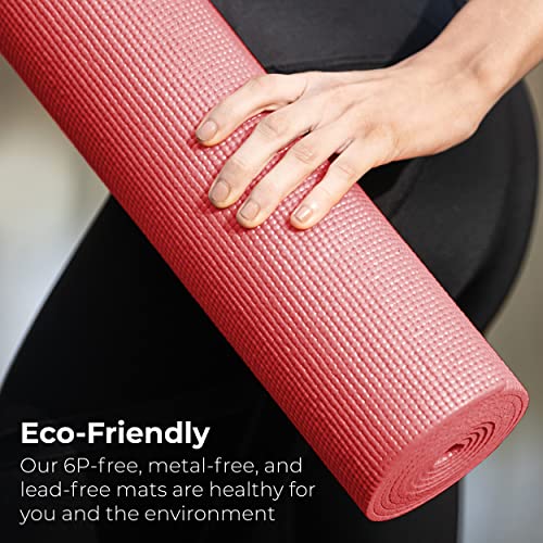 10-Pack Yoga Mat With Carrying Strap, 68" x 24" Non Slip Exercise Mat, 4mm Thick Gym Mat, Bulk Non Toxic Yoga Mats for Home Workout and Studios