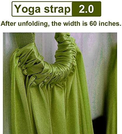 Yoga Fitness Stretching Strap, Adjustable Leg Stretcher Back Bend Assist Trainer, Improve Leg Waist Back Flexibility Home Gym Equipment for Rehab Pilates Ballet Cheerleading Splits Gymnastics