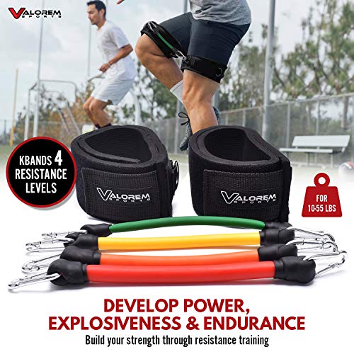 Speed & Agility Training Equipment Set - Includes 4 Agility Hurdles, 20 Disc Cones, Agility Ladder, Adjustable Leg Resistance Bands, Speed Parachute, Jumping Rope & Carry Bag - Designed For All Sports