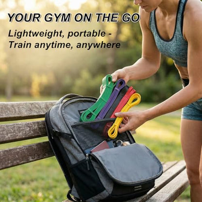Garvee Pull Up Assistance Bands, 4/5-Pack Resistance Bands Set, Natural Latex Exercise Bands for Strength Training, Stretching, Physical Therapy, Home Gym for Women Men - color: Regular 15-125 lbs
