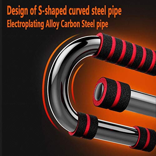 Push-up Bracket, S- Shaped Pushup with Nonslip Foam Handle Muscle Building Bold Steel Handles Push Up