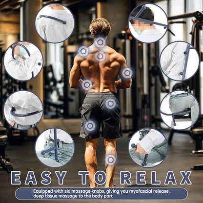 Blue Manual Massager Hook,Muscle Relax Point Tool Therapeutic,Muscle Release Tool Release Shoulders,Neck, Upper and Lower Back Pain Manually Physical Therapy Myofascial Release Deep Pain Relief