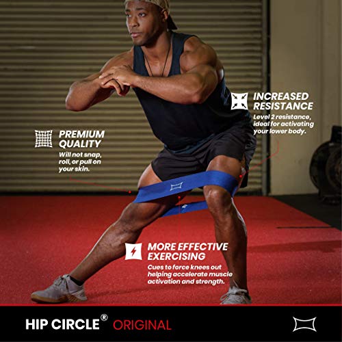 Mark Bell Sling Shot Hip Circle Resistance Bands for Exercising (Level 2) - color: Blue, size: Medium