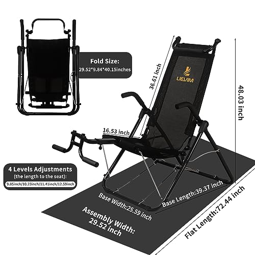 Abdominal Exerciser Chair for Home Gym, Ab Fitness Equipment with Full Body Building and Workout, for Sit Up, Inversion Training, Muscle Strengthening and Back Relief