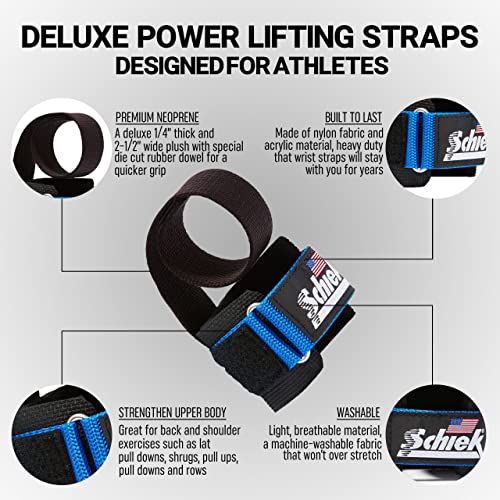Schiek Sports Model 1000-DLS Deluxe Dowel Lifting Straps