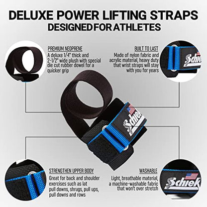 Schiek Sports Model 1000-DLS Deluxe Dowel Lifting Straps