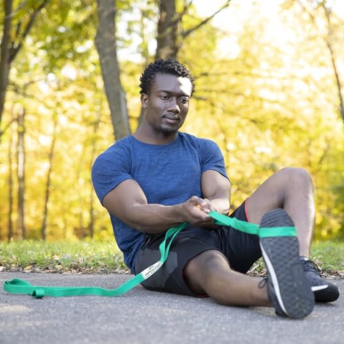OPTP The Original Stretch Out Strap with Exercise Book, USA-Made Yoga Strap