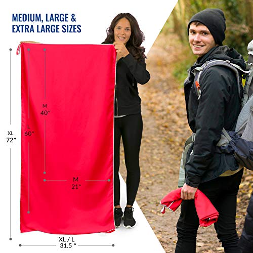 VENTURE 4TH Quick Dry Travel Towel - Fast Drying Ultra Soft Microfiber Towels - Essential for Camping, Backpacking, Yoga, Swimming, Gym, Sports and Beach - 3 Compact Sizes