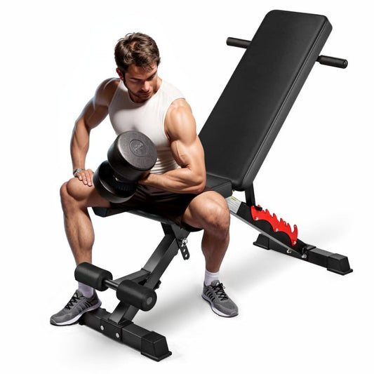 Adjustable Weight Bench for Home Gym Foldable Workout Bench 800lb Capacity Foldable Workout Bench Compact Small Dumbbell Bench Black for Full Body Workout