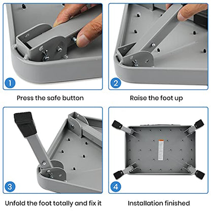 TreeLen 1-Step 330lbs Capacity Folding Metal Step Stool, Portable Step Ladder, Non-Slip, Sturdy - color: 1-step Standard