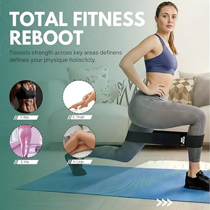 Fabric Resistance Bands for Squats, Glutes & Legs – 3‑Level Non‑Slip Booty Bands Set – Thick Loop Bands for Women & Men – Home Workout, Pilates & Yoga - color: Cream, Grey, Black