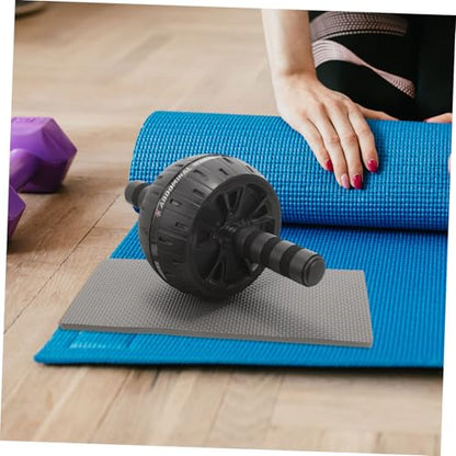 Silent Ab Roller Wheel with Knee Pad Fitness Equipment for Core Strengthening Comfortable Ergonomic Handles Suitable for Men Women Beginners and Experts