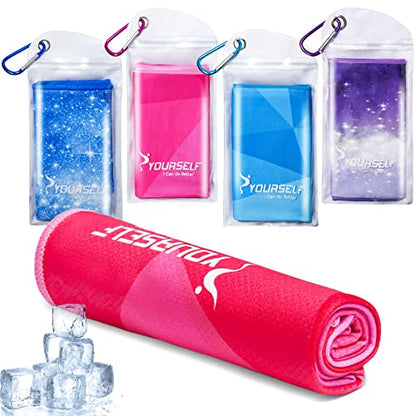 Cooling Towel, Cooling Towels for Neck,40" x 12"Ice Towel for Instant Cooling Relief, Soft Breathable Chilly Towel, Perfect Yoga, Golf, Sports(Geo) - color: Mix2