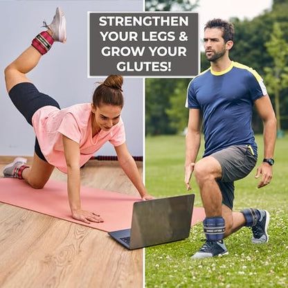 Adjustable Ankle Weights for Women & Men – 1 Pair (2–10 lbs) Wrist, Arm & Leg Weights for Gym, Yoga & Home Workouts – Secure Fit Strap Design – Durable Fitness Training Equipment - color: Turquoise Blue