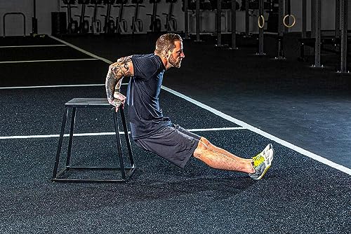 Rage Fitness Steel Plyo Box 12-18-24 Inch High Anti-Slip Pre-Assembled Plyometric Jump Box for Home Gym Conditioning and Strength Training (Sold Individually) Plyometric Platform Step