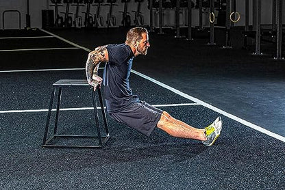 Rage Fitness Steel Plyo Box 12-18-24 Inch High Anti-Slip Pre-Assembled Plyometric Jump Box for Home Gym Conditioning and Strength Training (Sold Individually) Plyometric Platform Step
